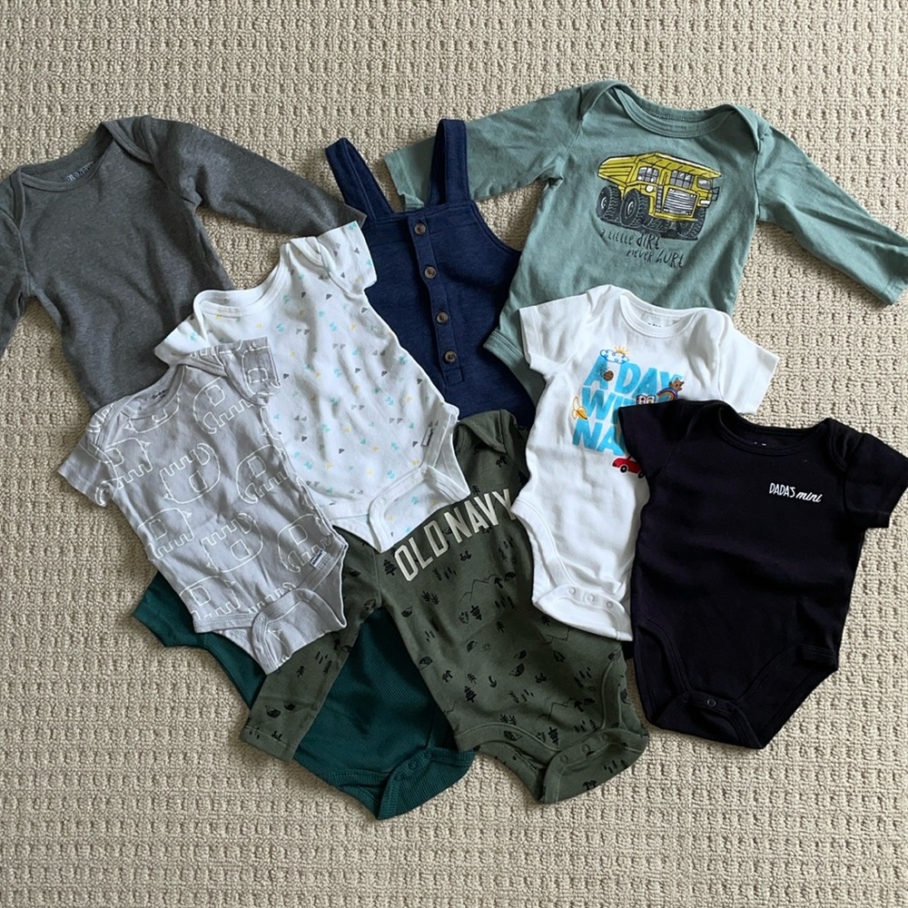 Old Navy Overalls & Bodysuits Bundle